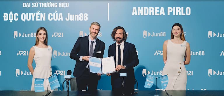 Andrea Pirlo - Đại sứ thương hiệu độc Jun88 độc quyền