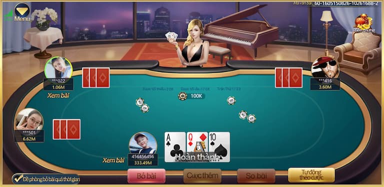Hướng dẫn chơi ở V8 Poker Jun88