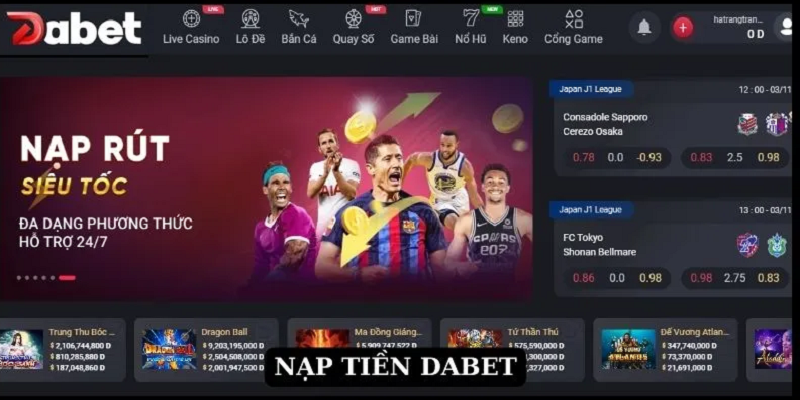Lưu ý quan trọng khi thực hiện nạp tiền Dabet